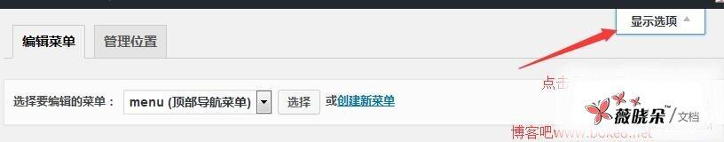 解决wordpress 4.2中文版本菜单“ 显示选项” 无法打开的方法