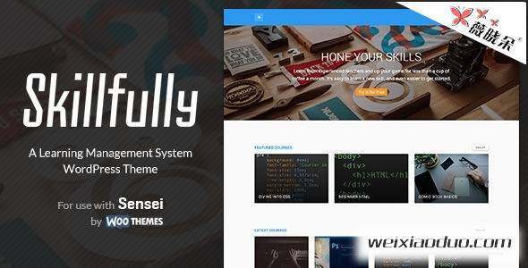 Skillfully v1.1.3  學習管理系統 wordpress 主題