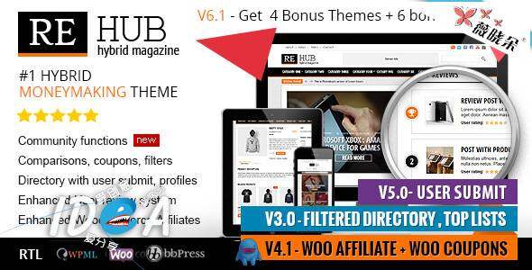 WordPress 多用途新聞雜誌博客電子商務主題 REHub v6.2.2