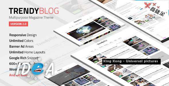 WordPress 多用途雜誌部落格主題 TrendyBlog 中文版、漢化版更新至 v2.0