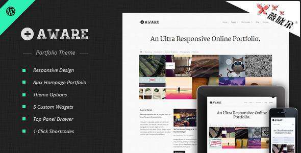Aware – 自適應作品展示 WordPress 主題中文版、漢化版 [V1.5.4]