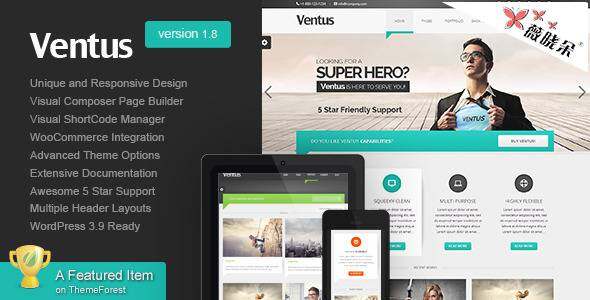 Ventus – WordPress 獨特業務主題中文版、漢化版 [V1.8]