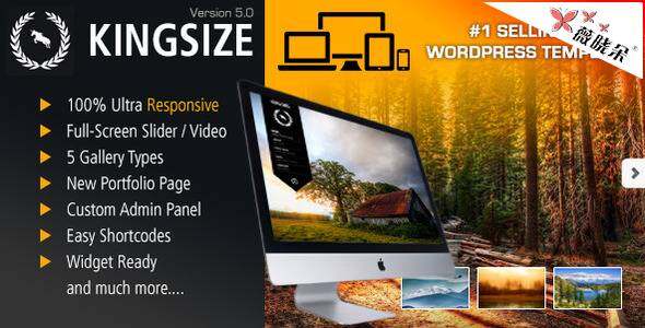 KingSize – WordPress 全屏背景主題中文版、漢化版 [V5.1.10]