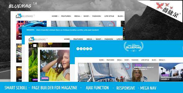 Bluemag -WordPress 響應部落格/雜誌主題中文版、漢化版 [V1.0]