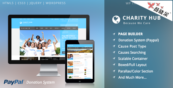 Charity Hub – WordPress 慈善/非營利組織籌款主題中文版、漢化版 [V1.11]