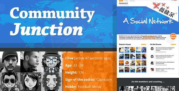 CommunityJunction – BuddyPress 社區主題中文版、漢化版 [V1.2.5]