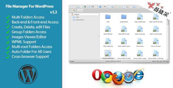 File Manager Plugin v5.5 WordPress 文件管理插件