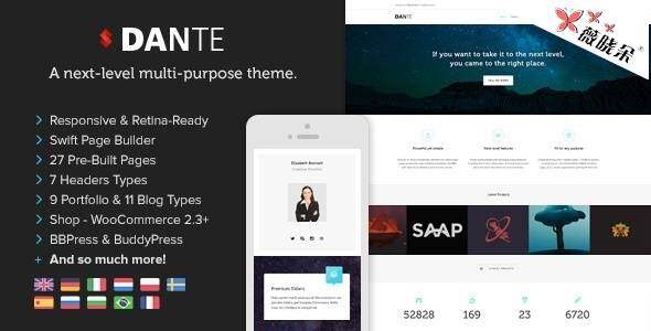 Dante v3.3.3 – 响应多用途 WordPress 主题
