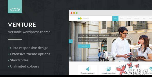 Venture v.1.2 中文版、漢化版 – 響應和創意的 WordPress 企業主題