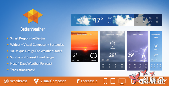 Better Weather v3.1 中文版、漢化版 – WordPress 天氣外掛