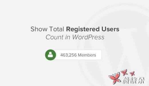 如何在 WordPress 中顯示註冊用户的總數