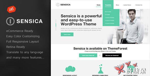 Sensica 中文版、漢化版 – 響應式 WordPress 主題