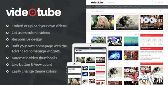 VideoTube 中文版、漢化版 – 響應式影片 WordPress 主題