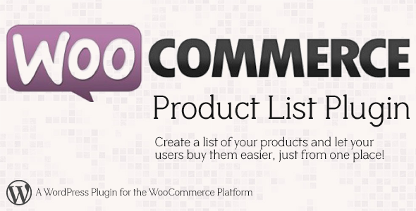 Woocommerce Product Listing 商品清單插件