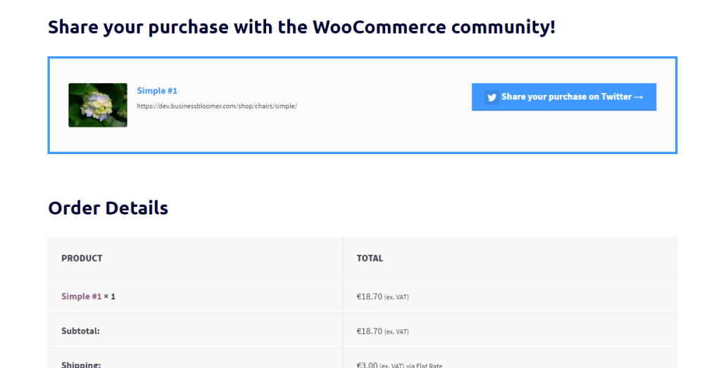 WooCommerce 教程：“在 Twitter 上分享您的购买” 在谢谢页面