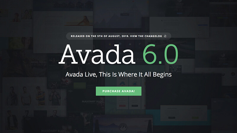Avada 6.0 发布，现已支持前端编辑器，Avada Live 模式更直观友好。